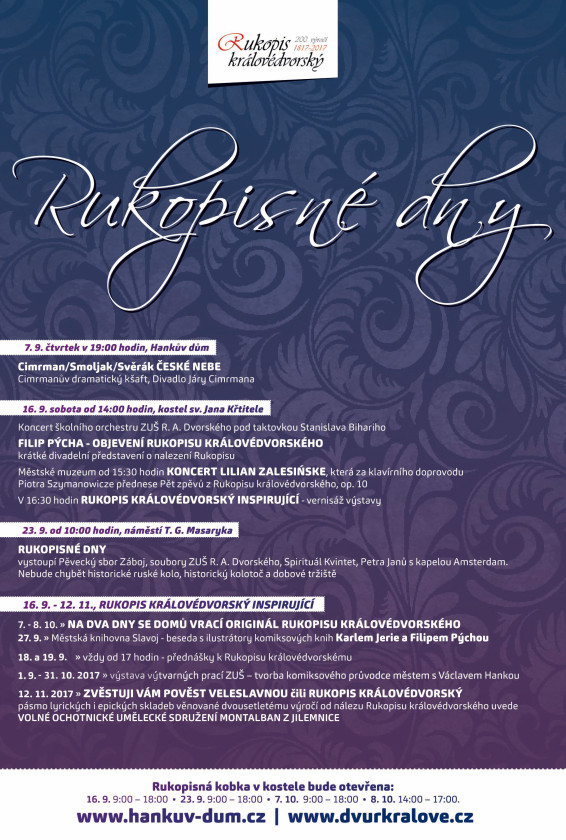 Rukopisné dny podzim 2017